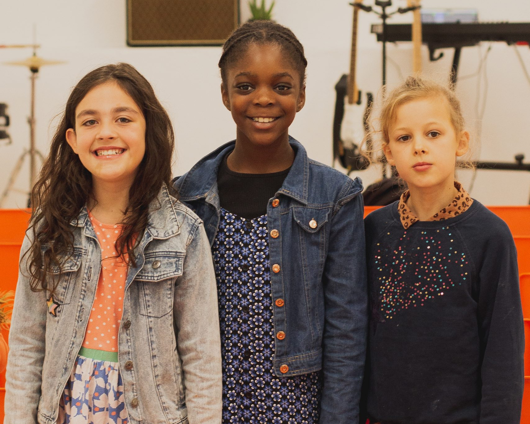 Smiling young girls at Reflect Church